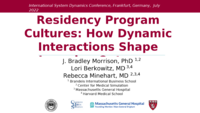 Residency Program Cultures:  How Dynamic Interactions Shape Learning Outcomes