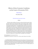 Effects of Entry Economic Conditions on the Career of Economics Ph.D.