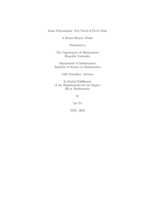 Schur Polynomials: New Proof of Pieri's Rule