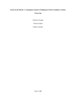 Stories in the Sherds: A Typological Analysis of Indigenous North Carolina Ceramics