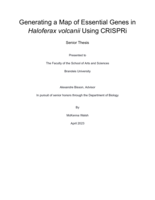 Generating a Map of Essential Genes in Haloferax volcanii Using CRISPRi