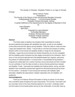 The Duality of Disaster: Disability Politics in an Age of Climate Change