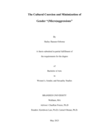 The Cultural Coercion and Minimization of  Gender “(Micro)aggressions”
