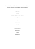 Understanding the Impact of the Price of Carbon on Emissions Reduction: Studying the  Efficiency of Allocation of Emissions Permits in Sweden and Denmark