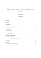Quantum Chaotic Dynamics and Effective Random State Generation