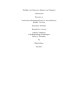 Wielding Care: Democracy, Injustice, and Obligation