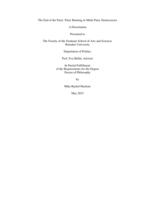 The End of the Party: Party Banning in Multi-Party Democracies