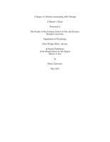 Critiques of Ableism surrounding ABA Therapy