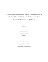 The Right to Not Be Ruled: Examining Venezuela’s Anti-Maduro Protest and Hong Kong’s Anti-Extradition Protest with a New Framework of Understanding Legitimation and Mobilisation
