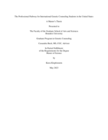 The Professional Pathway for International Genetic Counseling Students in the United States