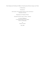 Video Background Modeling for Efficient Transformations Between Images and Videos