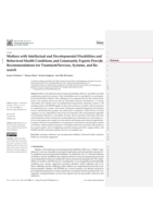 Mothers with Intellectual/Developmental Disabilities and Behavioral Health Conditions and Community Experts Provide Recommendations for Treatment/Services, Systems, and Research