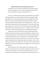 Cognitive Dissonance, Social Psychology, and Unit 731