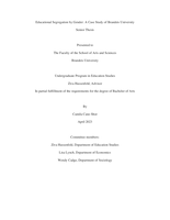 Educational Segregation by Gender: A Case Study of Brandeis University