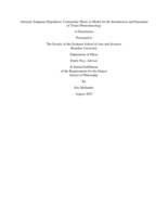 Altruistic Endgame Hypothesis: Community Music as Model for the Introduction and Enactment of Triune Phenomenology