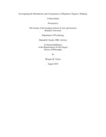 Investigating the Mechanisms and Consequences of Repetitive Negative Thinking