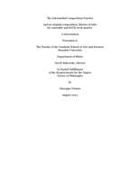 The Intermedial Composition Practice; and an original composition, Marmo al tatto for ensemble and SATB vocal quartet.