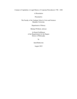 Creature of Capitalism: A Legal History of Corporate Personhood, 1790-1890