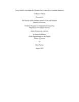 Using Genetic Algorithms for Unsupervised Context-Free Grammar Induction
