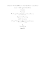 An Exploration of the Health-Relevance of Self-Objectification via Basal Cortisol Function in Middle-Aged and Older Women