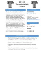 The Ancient World: Greece