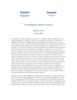 The Pedagogical Lessons of Dirshuni