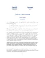 The Gender of Jewish Knowledge