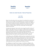 Gender and Jewish Education: Historical Perspectives
