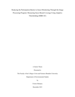 Reducing the Participation Barrier to Insect Monitoring Through the Image Processing Program: Measuring Insect Board Coverage Using Adaptive Thresholding (MIBCAT)