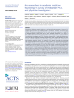 Are researchers in academic medicine flourishing? A survey of midcareer Ph.D. and physician investigators