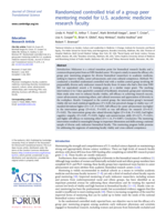 Randomized controlled trial of a group peer mentoring model for US academic medicine research faculty