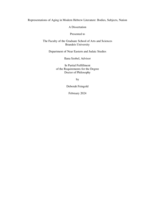 Representations of Aging in Modern Hebrew Literature:  Bodies, Subjects, Nation
