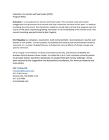 Extinction, for clarinet and fixed media (2022) Program Notes