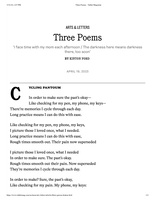 Three poems by Kinton Ford