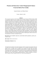 Pensions and Depression: Gender-Disaggregated Evidence From the Elderly Poor in India