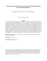 Climate Change, Intimate Partner Violence, and the Moderating Effects of Climate Resilience Initiatives