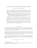TUTTE POLYNOMIALS FOR REGULAR ORIENTED MATROIDS
