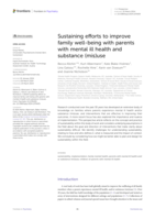 Sustaining efforts to improve family well-being with parents with mental ill health and substance (mis)use