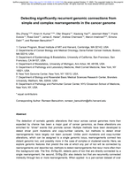 Detecting significantly recurrent genomic connections from simple and complex rearrangements in the cancer genome
