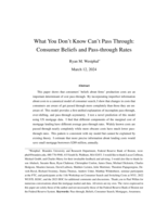 What You Don’t Know Can’t Pass Through: Consumer Beliefs and Pass-through Rates
