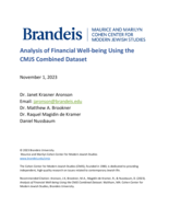 Analysis of Financial Well-being Using the CMJS Combined Dataset