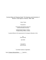 Dunking Debs and Charging Coeds: The Expansion and Contraction of Women's Team Sports in America, 1890-1938