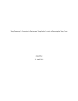 Tang Xuanzong’s Obsession in Daoism and Yang Guifei’s role in Influencing the Tang Court