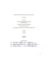 Integration of Students with Disabilities in Mainstream Classrooms