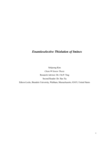 Enantioselective Thiolation of Imines