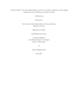“And On It Went”: Circularity, Referentiality, and Time in the Music of Jürg Frey, and an original composition, Ways of Following, for chamber orchestra