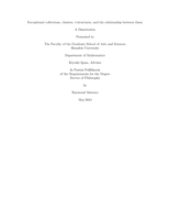 Exceptional collections, clusters, $t$-structures, and the relationship between them