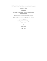 NFTY and USY and Their Effects on Jewish Identity Formation