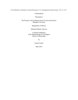 From Borders to Brothels: Sexual Policing in U.S. Immigration Enforcement, 1875 to 1917