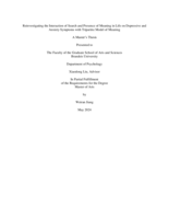 Reinvestigating the Interaction of Search and Presence of Meaning in Life on Depressive and Anxiety Symptoms with Tripartite Model of Meaning